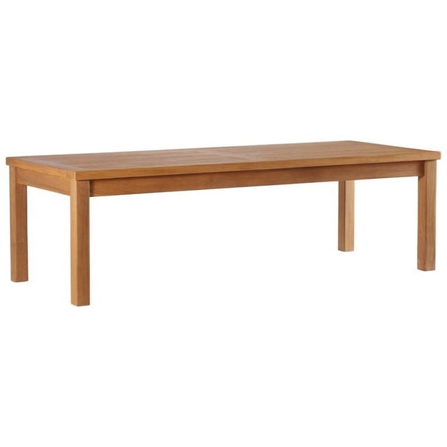 Modway Upland Modern Solid Wood Outdoor Coffee Table in Natural