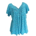 thumbnail image 2 of CHGBMOK Camisoles Blanches Grande Taille Femmes Femmes Grande Taille Manches Courtes Col en V Blouse à Imprimé Chandail Hauts Chemise Hauts d'Été de Plage en Liquidation, 2 of 6