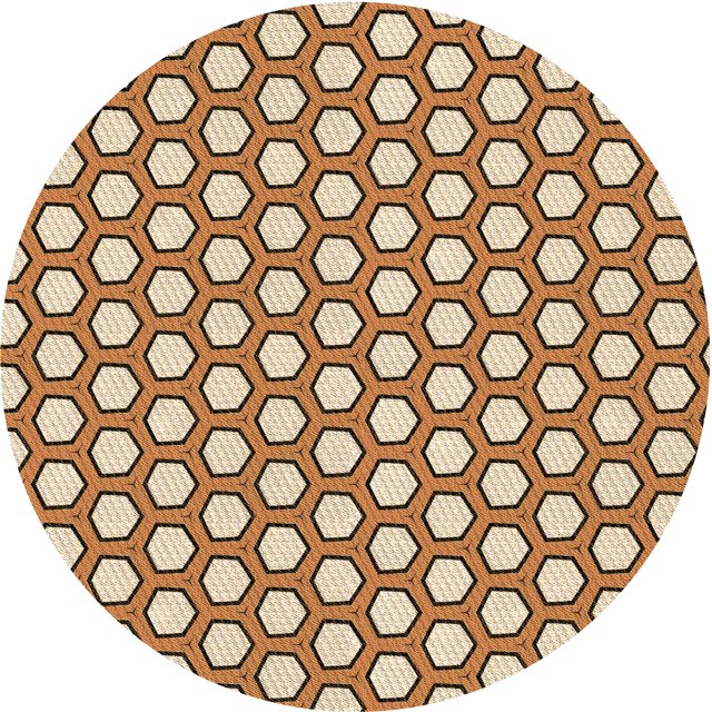 Ahgly Company Tapis Rond Lavable en Machine Intérieur Transitionnel Acajou Brun, 4 Pieds Rond