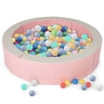 thumbnail image 1 of Costway 44.5" x 10" Baby Ball Pit Detachable Foam Ball Pit with 50 Colorful Ocean Balls Pink, 1 of 10