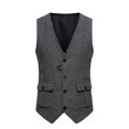 thumbnail image 2 of EGNMCR Tank Tops Men Men Solid Fashion Have Pockets Button Turn-down Collar Tanks Tops Blouse, 2 of 9