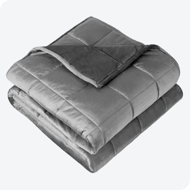 Bare Home Couverture Pondérée de 30 Lb pour Adultes - 80 Pouces x 87 Pouces - Molleton Minky, Gris