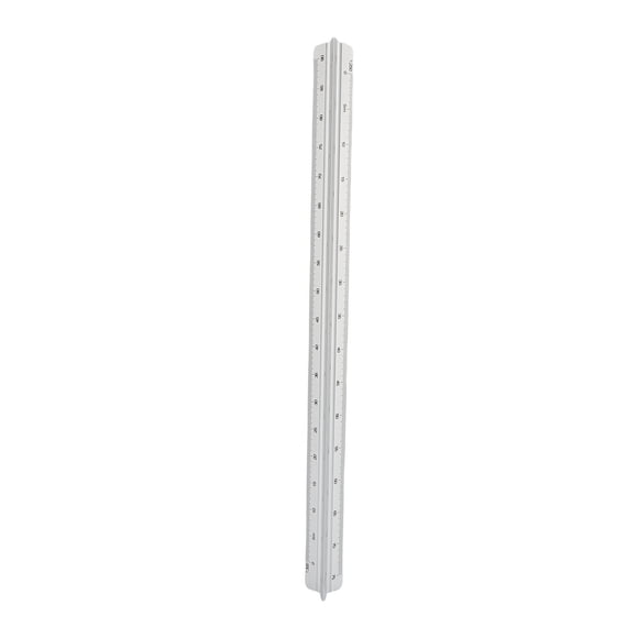 Triangular Scale Ruler Architectural Scale Ruler 30cm Aluminum Accurate Triangle Drafting Ruler with Concave Design Multifunctional for Engineering