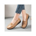 thumbnail image 4 of Innerwin Mocassins pour Femmes à Enfiler Ballerines Basses Légères Chaussures Bateau Bout Rond Marche Kaki 8.5, 4 of 5