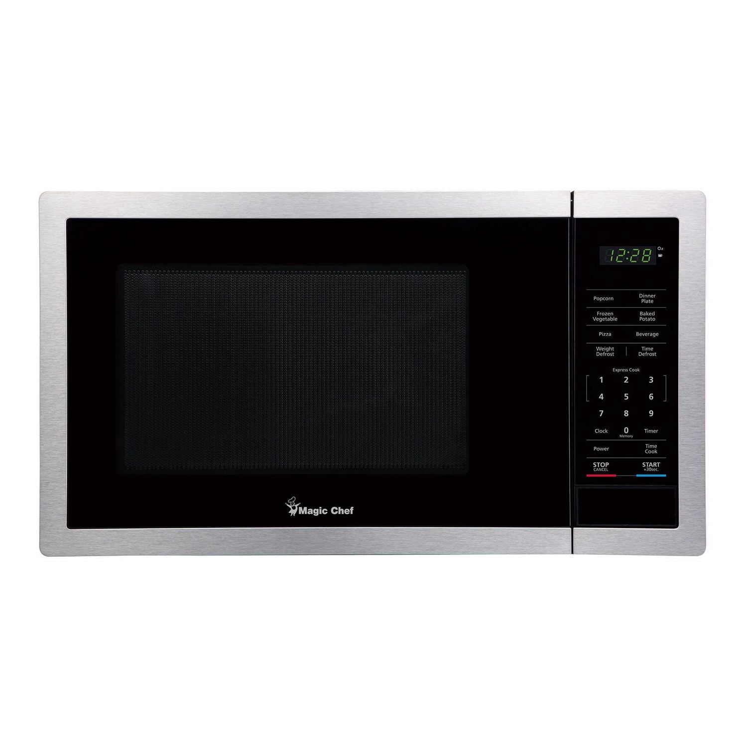 Magic Chef 0.9 Cu. ft. Countertop Microwave 900-Watt Digital Touch, Stainless