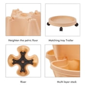 Stackable Planting Pot Creative Plastic Flower Pot Flower Pot Stacking Planters for Gardening Indoor Outdoor