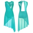 thumbnail image 1 of XUNZOO Robe de Danse Lyrique pour Filles Costume de Danse Ballet Jazz Latin Performance Camisole à Sequins Vert Menthe 6, 1 of 6