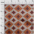 thumbnail image 1 of oneOone Cotton Silk Fabric Argyle Ikat Printed Craft Fabric BTY 42 Inch Wide, 1 of 1