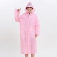 thumbnail image 2 of MIASHUI Rain Ponchos for Adult Waterproof Hood Raincoat,Pink,One Size, 2 of 3