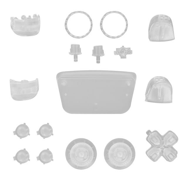 Coque de Réparation de Bouton, Ensemble de Boutons de Remplacement Portable Boutons Sensibles Transparent Multicolore Durable pour Manette PS5 Poignée Accessoires pour Manette PS5 Transparent