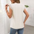 thumbnail image 4 of Timegard Camisole à Oeillets pour Femmes, Manches Courtes en Dentelle, Col Rond, T-Shirt d'Été Chic Décontracté, Tunique Confortable, 4 of 7