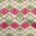 thumbnail image 1 of oneOone Silk Tabby Pink Fabric Check Sewing Material Print Fabric By The Yard 42 Inch Wide, 1 of 5