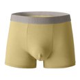 thumbnail image 2 of B91xZ Boxeurs Courts en Coton Extensible sous-Vêtements Doux, Jaune L, 2 of 3