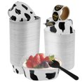 thumbnail image 3 of 60Pcs Aluminum Foil Cake Container 68ml Heat-Resistant Foil Baking Cups with Clear Lids and Spoons Mini Oval Cake Pan Reusable Small Cheesecake Muffin Pan for Cake Cheese Dessert, 3 of 11