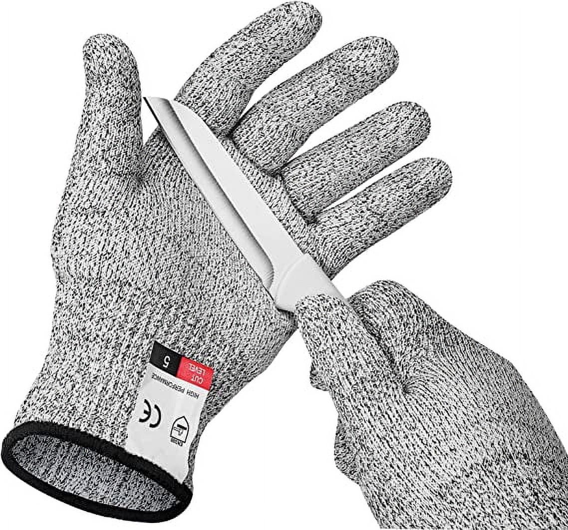 Cut Resistant Gloves, Food Grade Safety Gloves Kitchen Anti Cut Gloves for Cutting, Level 5 Proof Cutting Work Gloves