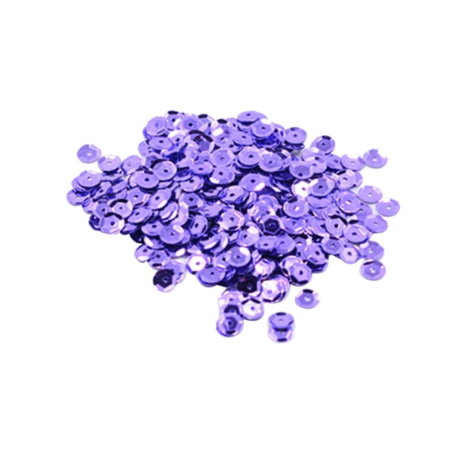 kurtrusly 400 Pieces Round Cupped Loose Sequins Sewing Embellishment 7mm Purple 1Set