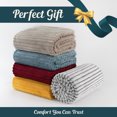 thumbnail image 3 of PAVILIA Super Soft Fleece Throw Blanket Twin Emerald Green, Fuzzy Plush Flannel Throw, Warm Cozy Ribbed Microfiber Blanket for Sofa Couch Bed, Lightweight Striped Blanket, Green, 60x80, 3 of 9