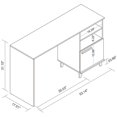thumbnail image 4 of Manhattan Comfort Minetta Bureau d'Écriture Blanc, 4 of 4