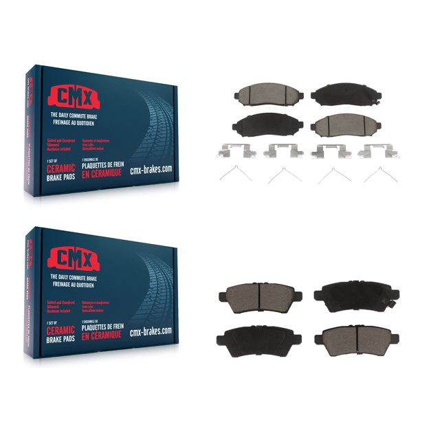 CMX Front Rear Ceramic Brake Pads Kit for Car Nissan Pathfinder Xterra KCX-100284