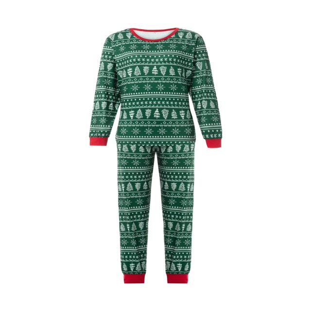 Family Matching Floral Print O-Neck Long Sleeve Tops+ Pyjama Trousers
