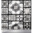 thumbnail image 1 of Soimoi Poly Georgette Tissu Check & Damas Patchwork Tissu Imprimé par la Cour 52 Pouces de Large, 1 of 3