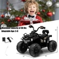 thumbnail image 4 of Costway VTT Électrique 12 V pour Enfants, 4 Roues, 2 Vitesses, avec Mp3 et Phares, Noir, 4 of 9