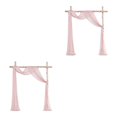 thumbnail image 1 of Decodeary Wedding Arch Drapes Memorable Setting For Big Day Not Easy To Wrinkle Easy Care silver pink 2Set, 1 of 6