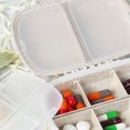 thumbnail image 1 of Wheat Straw Portable Plastic Pill Storage Box 8 Grid Wheat straw medicine containers Mini Vitamins Organizer Medicine Containers, 1 of 7