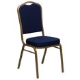 thumbnail image 1 of HERCULES Series Crown Back Stacking Banquet Chair in Burgundy Fabric - Gold Frame, 1 of 9