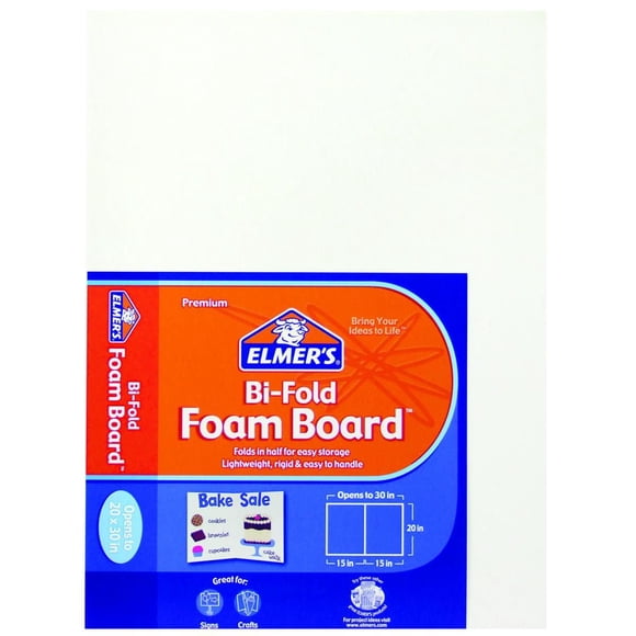 Elmer's Bi-Fold Foam Board, 15 x 20-Inch, White