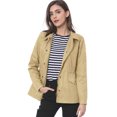 thumbnail image 2 of INSPIRE CHIC Veste Utilitaire pour Femme Unie à Taille Coulissante avec Poches à Rabat, 2 of 6