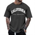 thumbnail image 1 of Men's Raglan Sleeve Letter Print Short Sleeve T-Shirt - Floral Design, Casual Style, Suitable for Daily Wear, 1 of 1