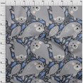 thumbnail image 4 of oneOone Polyester Spandex Gray Fabric Kawai Sewing Material Print Fabric By The Yard 56 Inch Wide-KB, 4 of 5