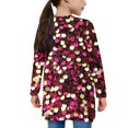 thumbnail image 4 of MKOSPLRT Girls Lightweight Cardigan Sequined Print Long Sleeve Casual Jacket Open Front Oversized Sweater Cardigan with Pockets 5-14Y, 4 of 7