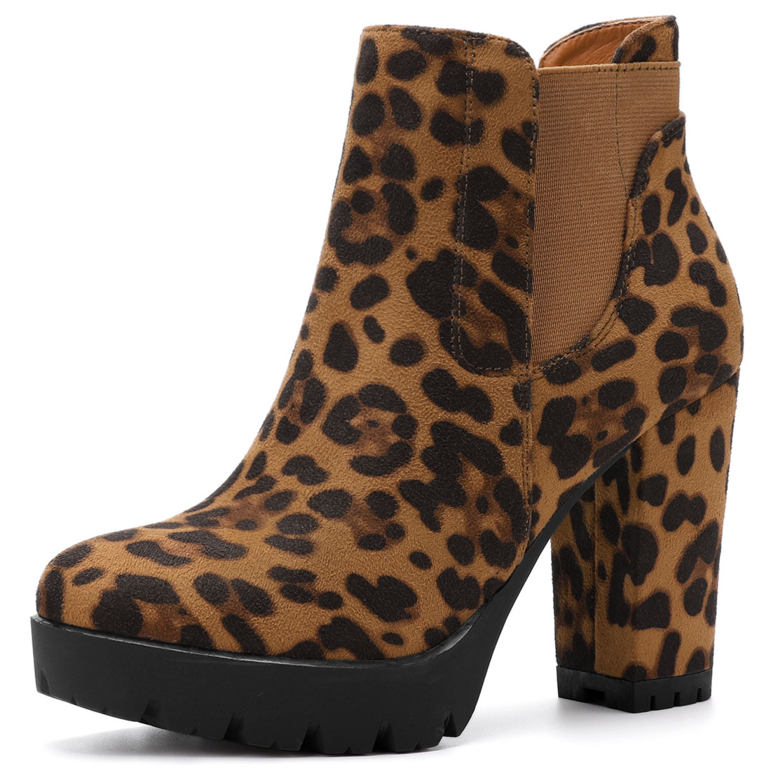 Bottes Chelsea à Plateforme et Talon Haut Épais pour Femmes de Unique Bargains