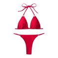 thumbnail image 4 of Birdeem Womens Bikini Split Swimwear Solid Bikini Two-Piece Split Swimwear Set, 4 of 6