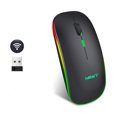 thumbnail image 1 of Wireless Bluetooth Mouse, Rechargeable USB Optical Mouse, LED Slim Mode 2.4G Wireless Mouse for Laptop, PC, Mac OS, Android, Windows, 1 of 5