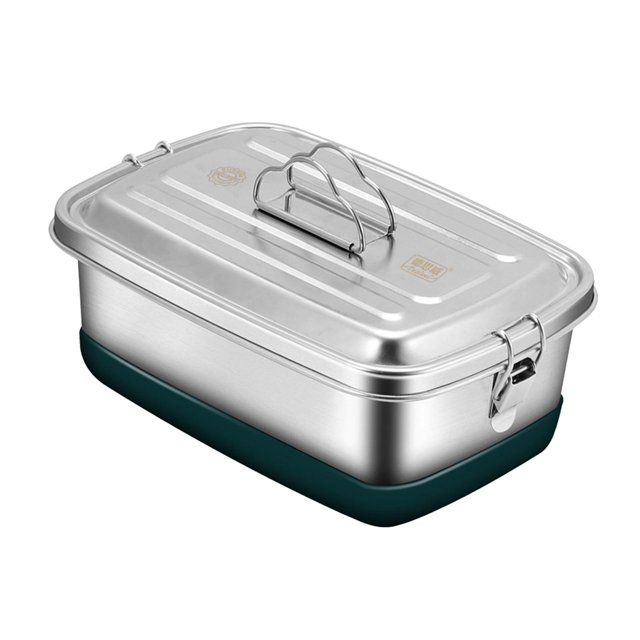 Bento en Acier Inoxydable pour Enfants Filles et Garçons Adulte École et Bureau, Contenant pour Collations, Grande Capacité - 2000 ml 2 Niveaux 2