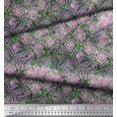 thumbnail image 2 of Soimoi polyester Crepe Fabric Curve Diamond Geometric Print Fabric by the Yard 42 Inch Wide, 2 of 3