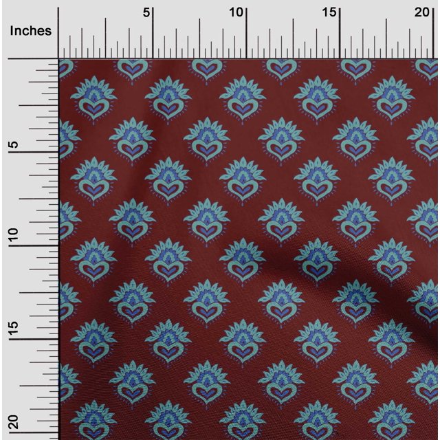 oneOone Viscose Chiffon Fabric Floral Block Decor Fabric Printed BTY 42 Inch Wide