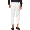 thumbnail image 3 of INSPIRE CHIC Men's Formal Cropped Pants Solid Color Flat Front Dress Trousers White 38, 3 of 6