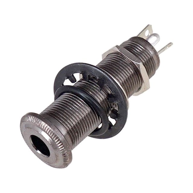 Professional Stereo Output Threaded Output 1/4 Inch Input Rustproof Rustproof Socket Exquisite Socket Plug Electric Guitar Accessories Parts Black