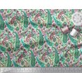thumbnail image 3 of Soimoi Modal Satin Fabric Leaves Artistic Print Fabric by The Yard 42 Inch Wide, 3 of 3