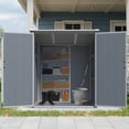 thumbnail image 2 of HMSHA Abri de Rangement Extérieur 5x3 Pi Armoire en Résine Imperméable avec Portes Verrouillables pour Vélos et Meubles de Patio, 2 of 8