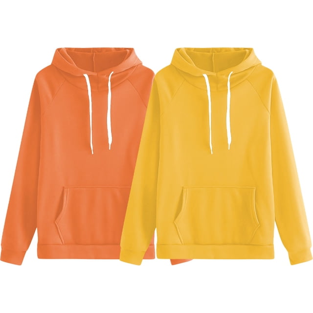 Chandail à Capuchon pour Femmes, Comdrip Chandail à Capuchon pour Femmes d'Automne et d'Hiver, Mode, Grande Taille, Jaune, P