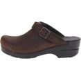 thumbnail image 2 of Dansko Sabots pour Femmes Ingrid en Cuir Huilé Brun Antique/black Outs 38 m, 2 of 3