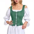 thumbnail image 2 of BLVB Renaissance Corset Tops Women Medieval Sleeveless Vest Western Outfit Plus Size Lace up Bodice, 2 of 5