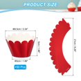 thumbnail image 2 of Uxcell Cupcake Wrappers Paper, 50 Pack Baking Cups Decoration for Anniversary Birthday Weddings, Light Gold Reflective Red, 2 of 6