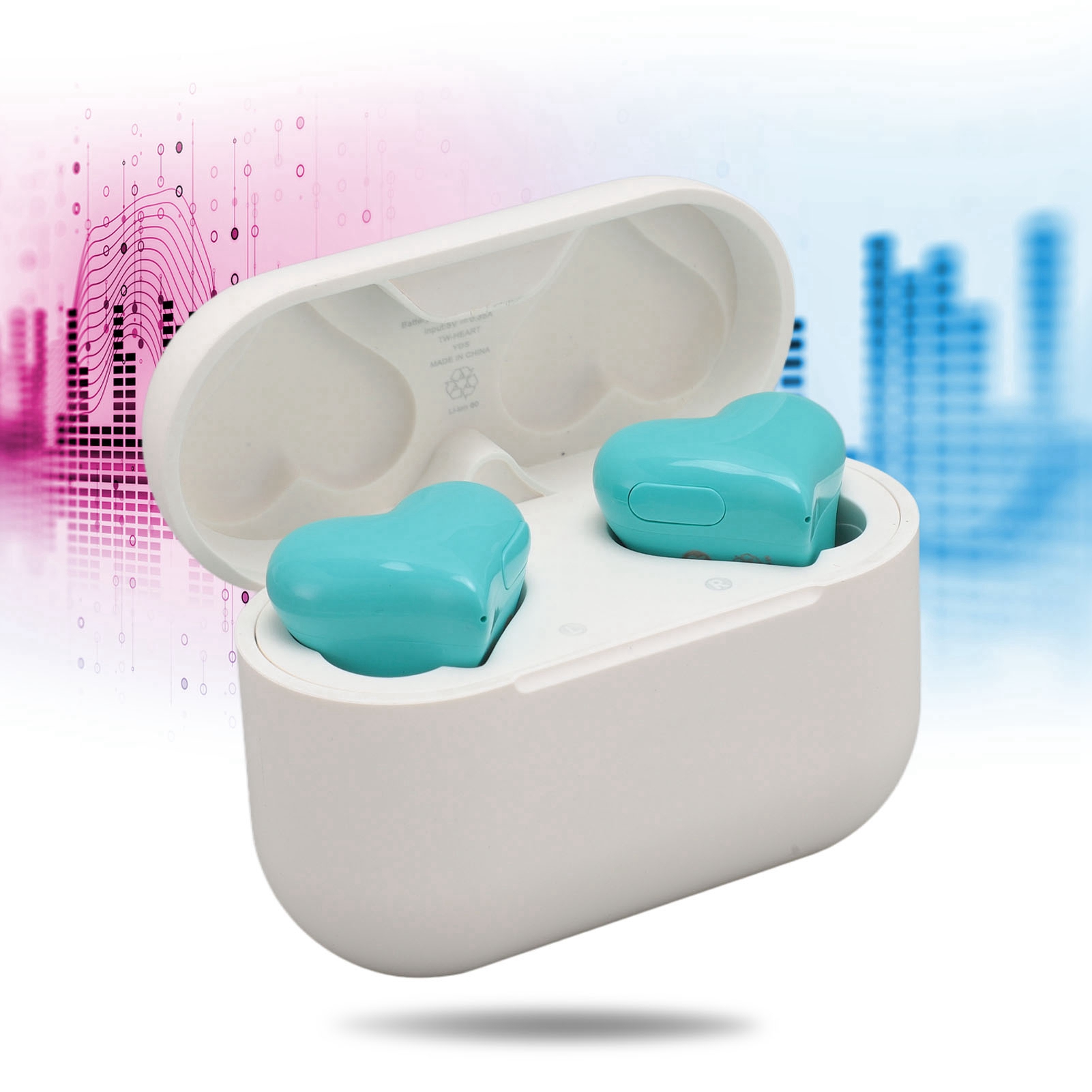 Earbuds,   Earbuds Lightweight PC and ABS ANC 5-6 Hours Using Time Heart Shaped Type C Interface Clear Sound  for Music for Video