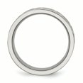 thumbnail image 2 of Titanium Greek Key 8mm Satin & Polished Band Ring 12 Size, 2 of 6